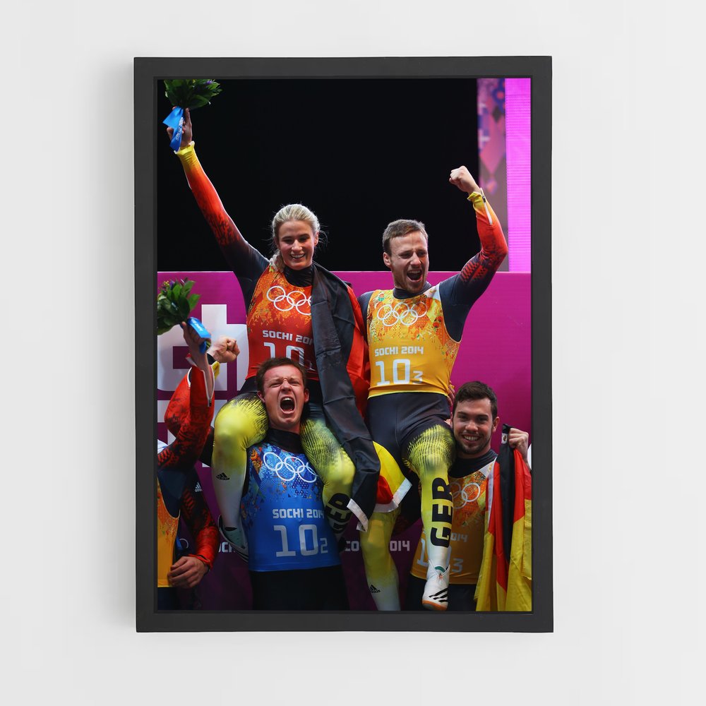 Poster Fête des Fleurs – affiche Luge (vue 2)